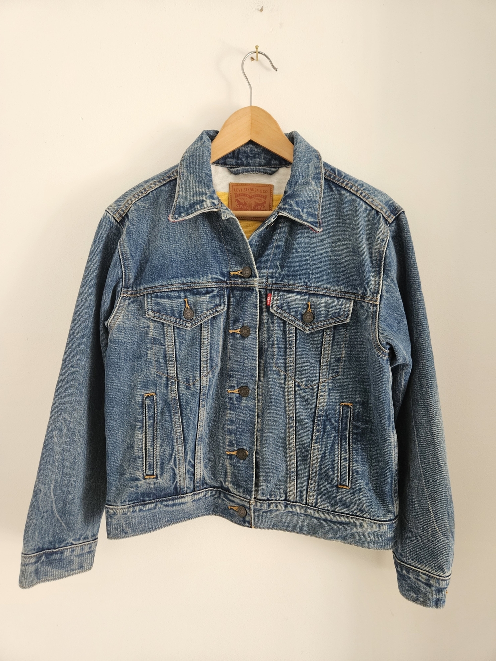 Levis Hudson Bay Denim Jacket Small Blanket Lined